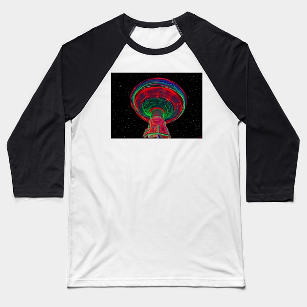 Space Wheel Baseball T-Shirt by dltphoto